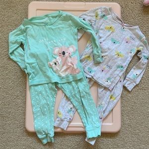 2 Pack sets Baby girls Pajamas 24 months